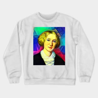 George Eliot Colourful Portrait | George Eliot Artwork 7 Crewneck Sweatshirt